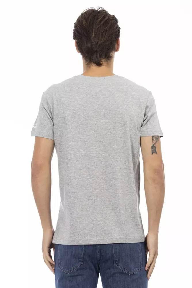 Trussardi Action Gray Cotton Men T-Shirt - Hilstor
