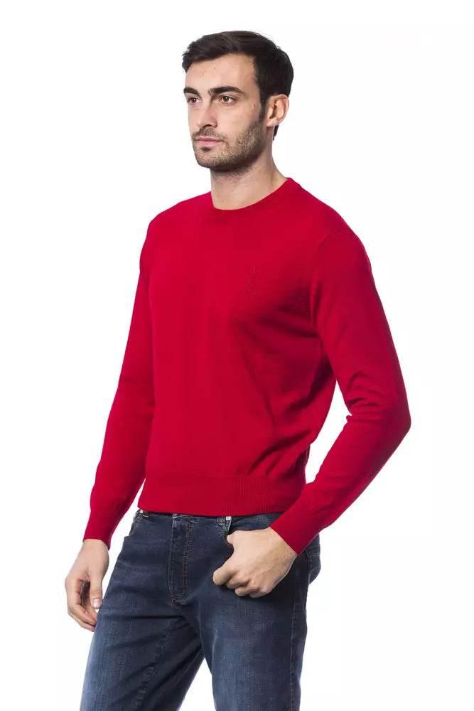 Billionaire Italian Couture Red Merino Wool Men Sweater - Hilstor