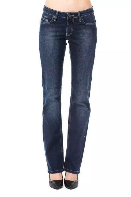 Ungaro Fever Blue Cotton Women Jeans - Hilstor