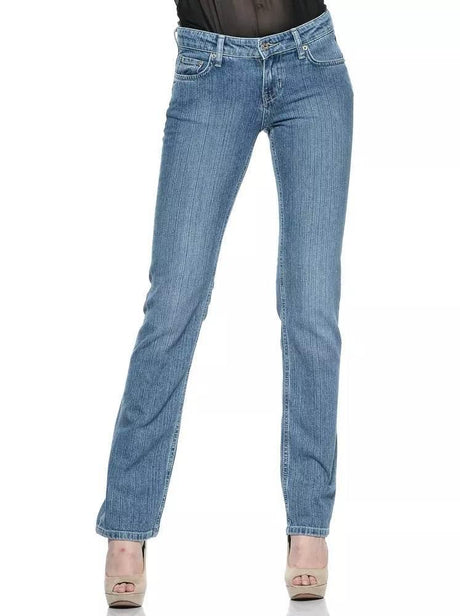 Ungaro Fever Light Blue Cotton Women Jeans - Hilstor