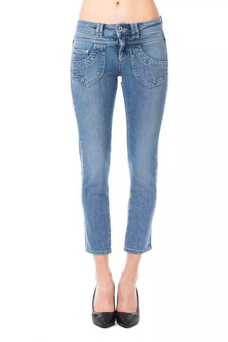 Ungaro Fever Light Blue Cotton Women Jeans - Hilstor
