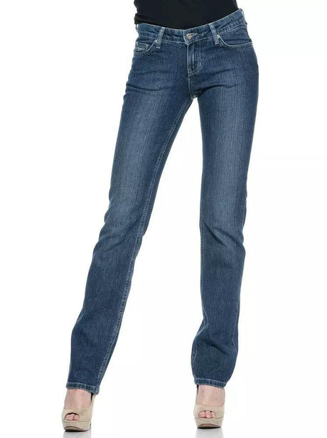 Ungaro Fever Blue Cotton Women Jeans - Hilstor