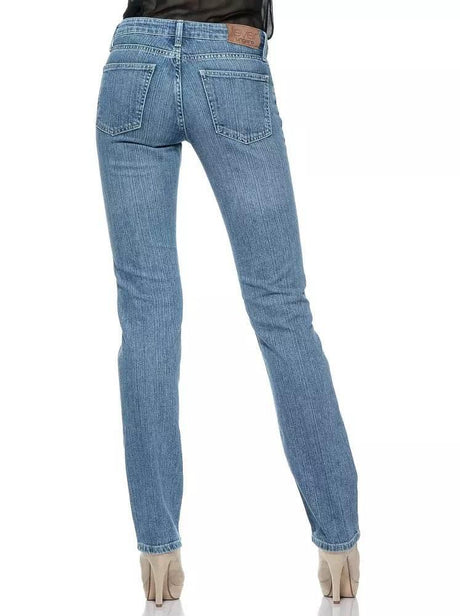 Ungaro Fever Light Blue Cotton Women Jeans - Hilstor