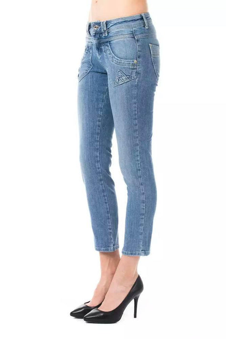 Ungaro Fever Light Blue Cotton Women Jeans - Hilstor