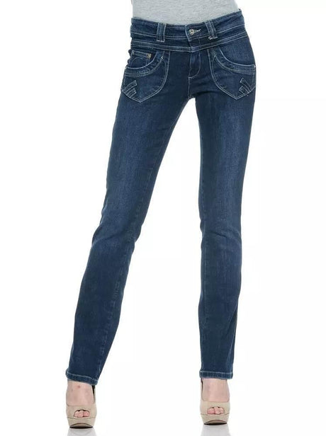 Ungaro Fever Blue Cotton Women's Jeans - Hilstor