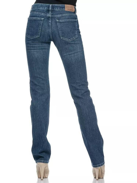 Ungaro Fever Blue Cotton Women Jeans - Hilstor