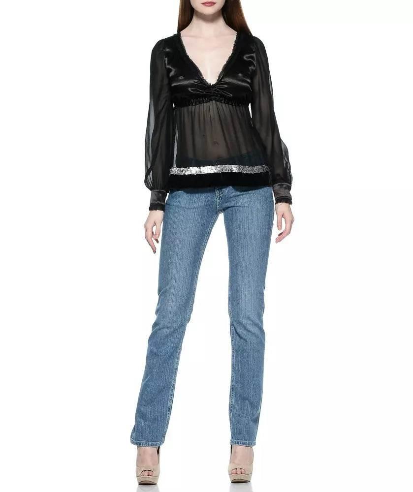 Ungaro Fever Light Blue Cotton Women Jeans - Hilstor