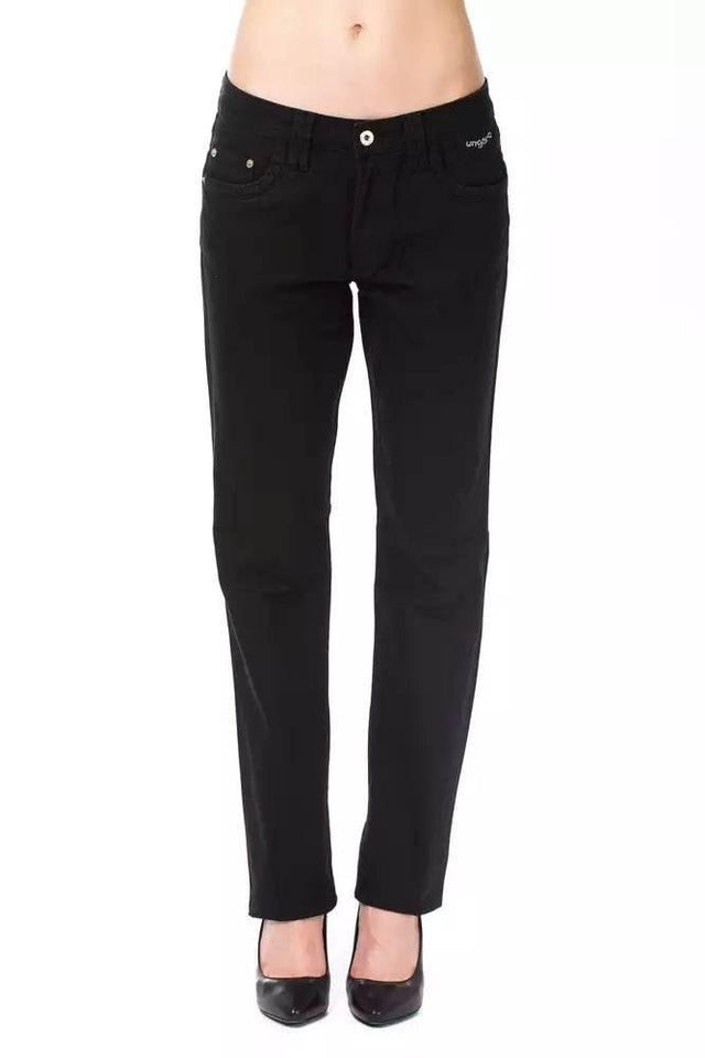 Ungaro Fever Black Cotton Women's Pant - Hilstor