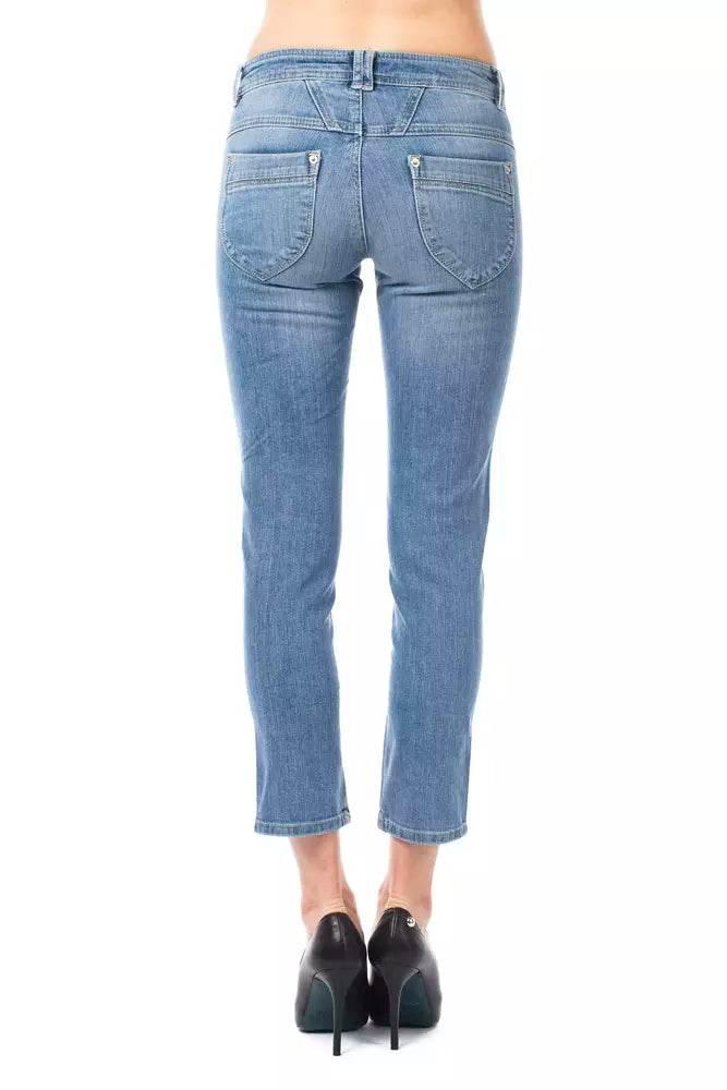 Ungaro Fever Light Blue Cotton Women Jeans - Hilstor