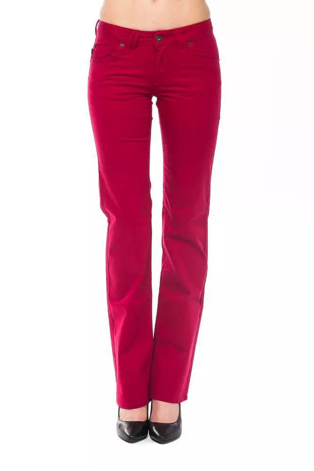 Ungaro Fever Red Cotton Women Pants - Hilstor