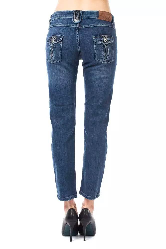 Ungaro Fever Light Blue Cotton Women Jeans - Hilstor