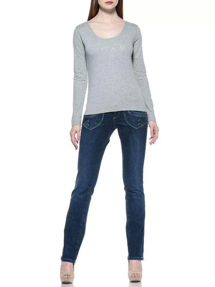 Ungaro Fever Blue Cotton Women's Jeans - Hilstor
