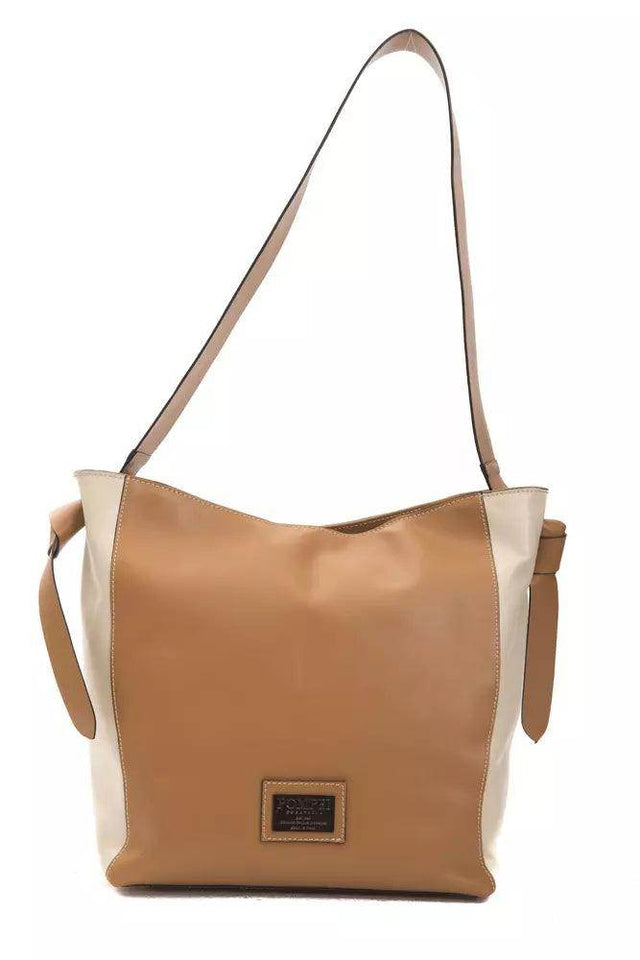 Pompei Donatella Brown Leather Women Shoulder Bag - Hilstor