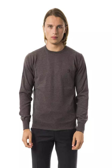 Uominitaliani Gray Merino Wool Men Sweater - Hilstor