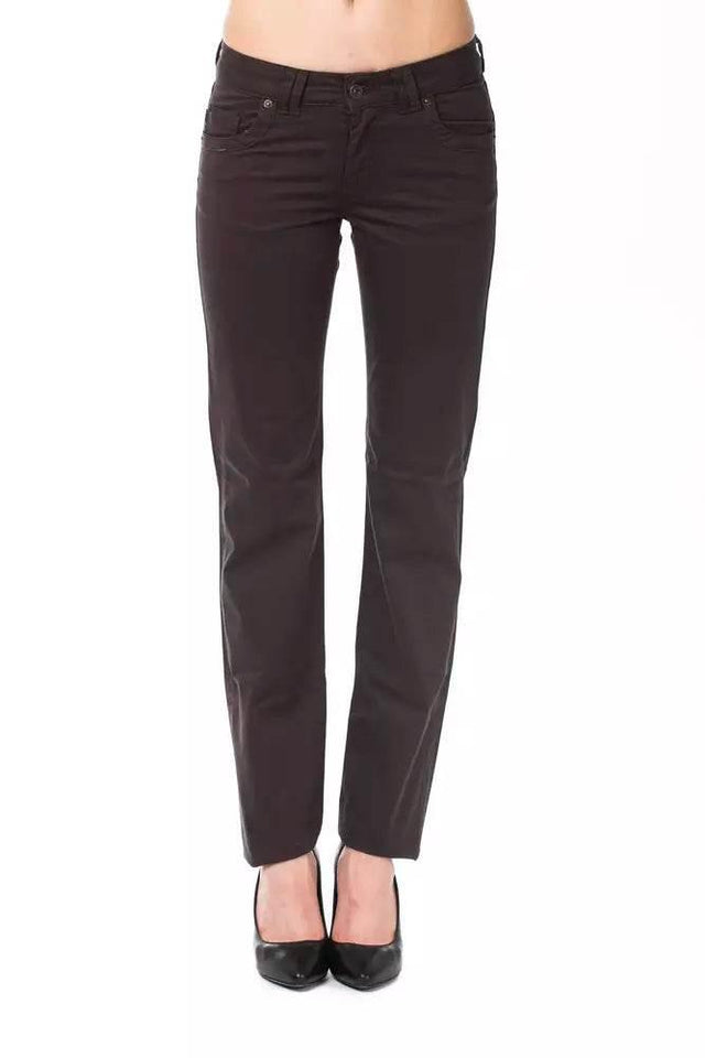 Ungaro Fever Brown Cotton Women Pants - Hilstor