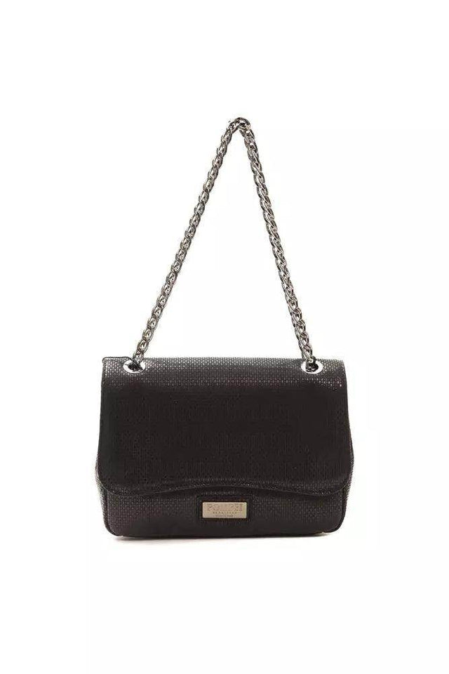 Pompei Donatella Black Leather Women Crossbody Bag - Hilstor