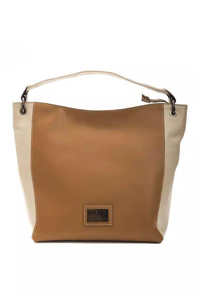 Pompei Donatella Brown Leather Women Shoulder Bag - Hilstor