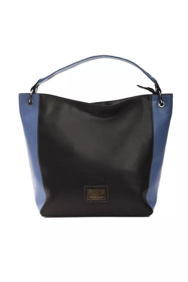 Pompei Donatella Black Leather Women Shoulder Bag - Hilstor