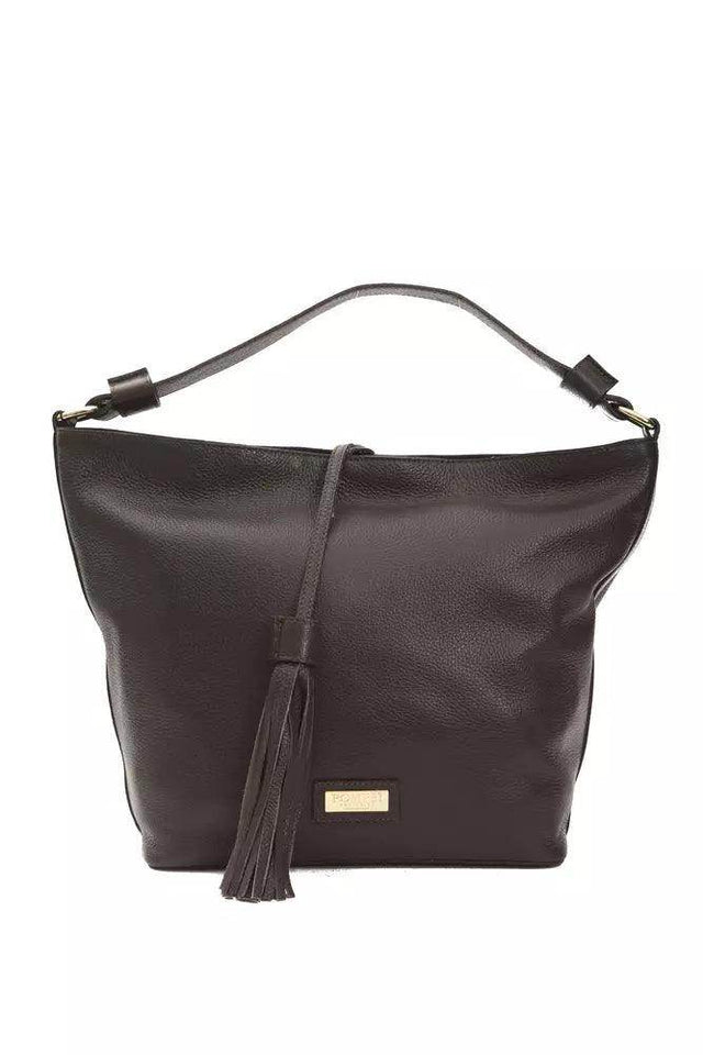 Pompei Donatella Brown Leather Women Shoulder Bag - Hilstor