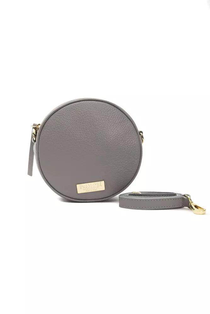Pompei Donatella Gray Leather Women Crossbody - Hilstor