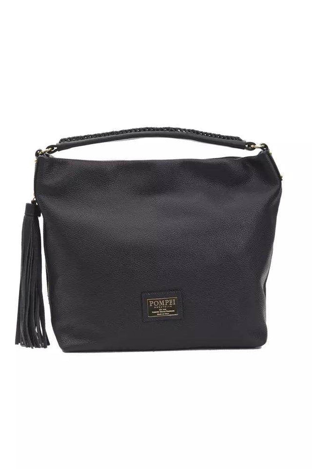 Pompei Donatella Gray Leather Women Shoulder Bag - Hilstor