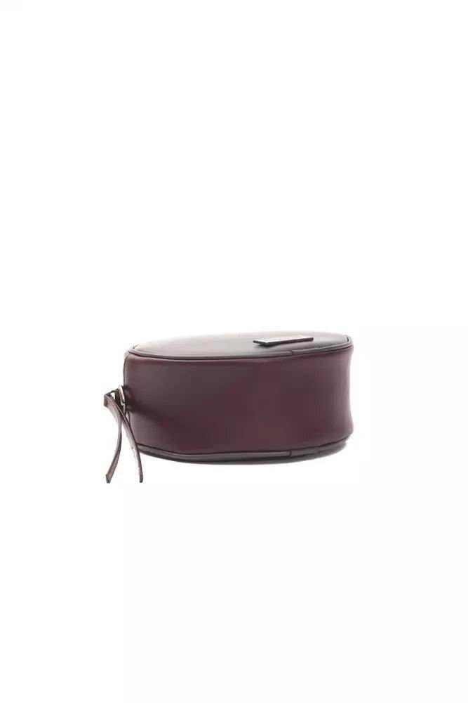 Pompei Donatella Burgundy Leather Women Crossbody Bag - Hilstor