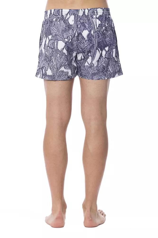 Roberto Cavalli Sport Light Blue Polyester Men Swimsuit - Hilstor