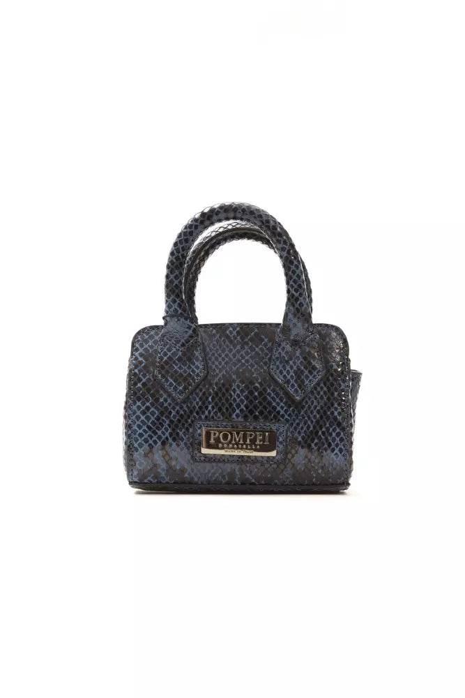 Pompei Donatella Blue Leather Women Mini Handbag - Hilstor