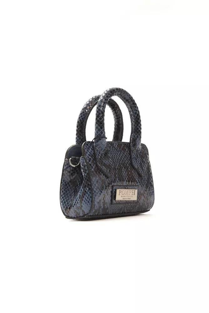 Pompei Donatella Blue Leather Women Mini Handbag - Hilstor