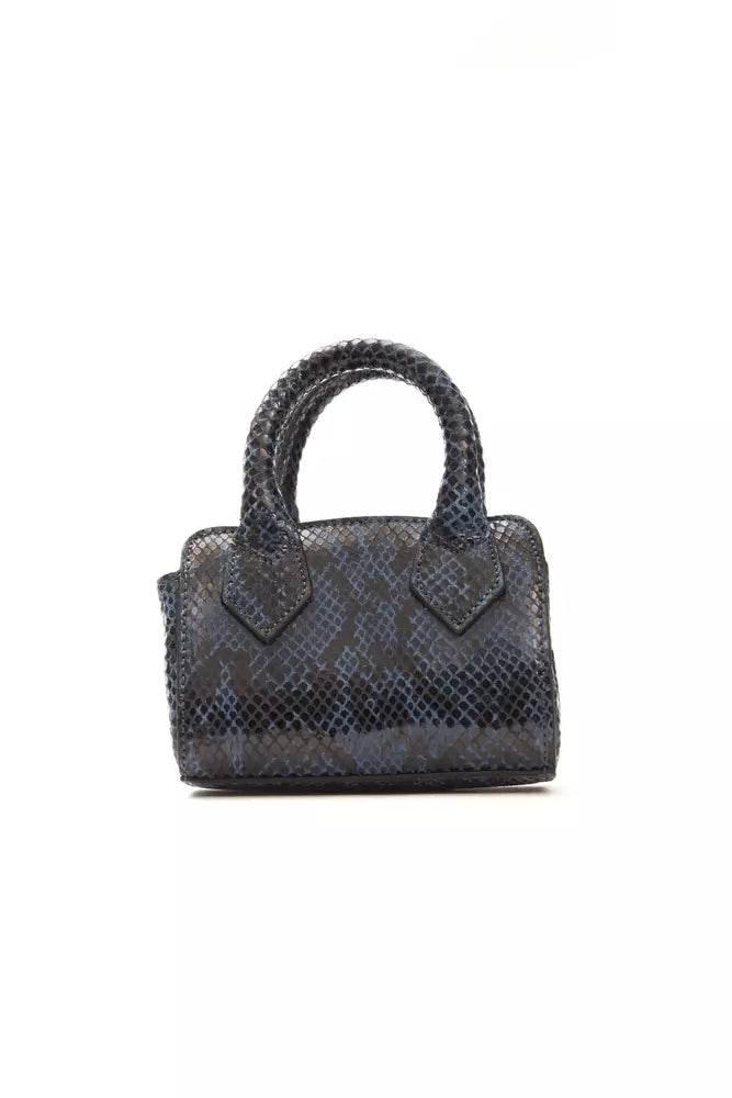 Pompei Donatella Blue Leather Women Mini Handbag - Hilstor