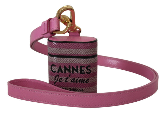Dolce & Gabbana Chic Leather AirPods Case in Pink - Hilstor