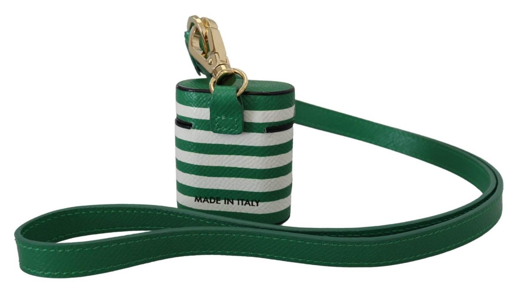 Dolce & Gabbana Elegant Leather Airpods Case - Lush Green - Hilstor