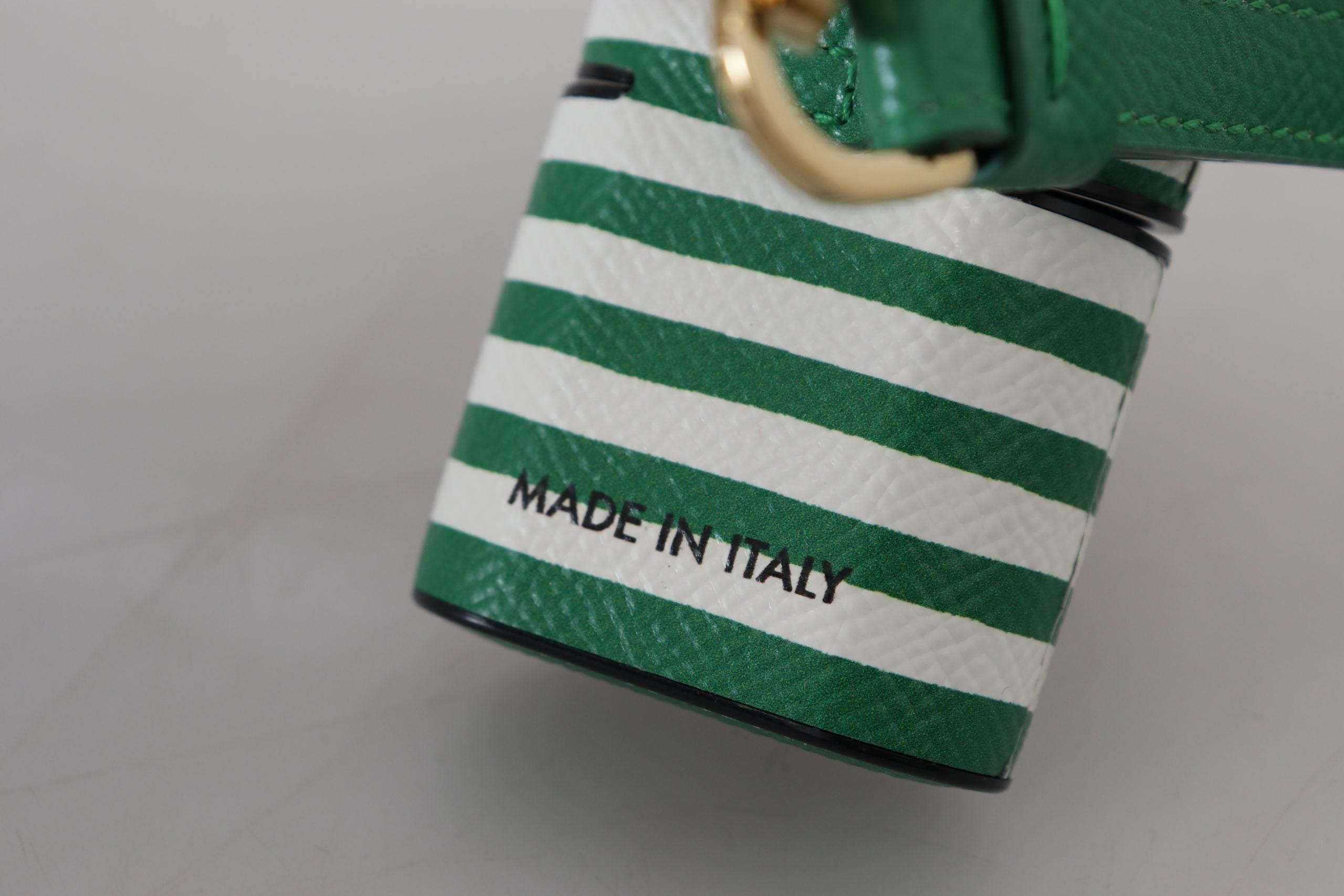 Dolce & Gabbana Elegant Leather Airpods Case - Lush Green - Hilstor