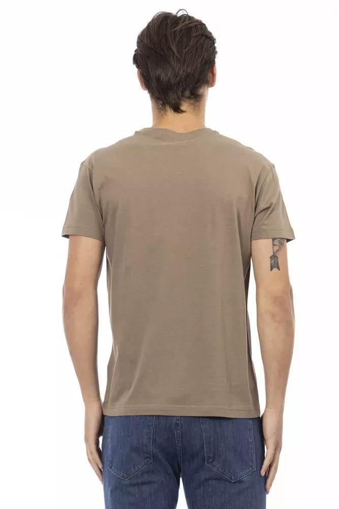 Trussardi Action Brown Cotton Men T-Shirt - Hilstor