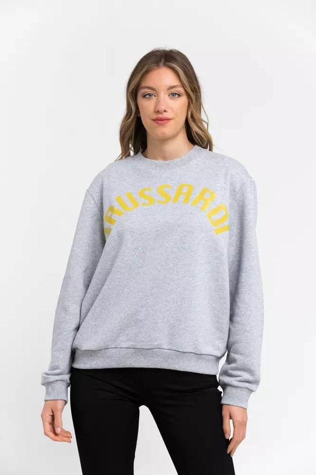 Trussardi Gray Cotton Women Sweatshirt - Hilstor