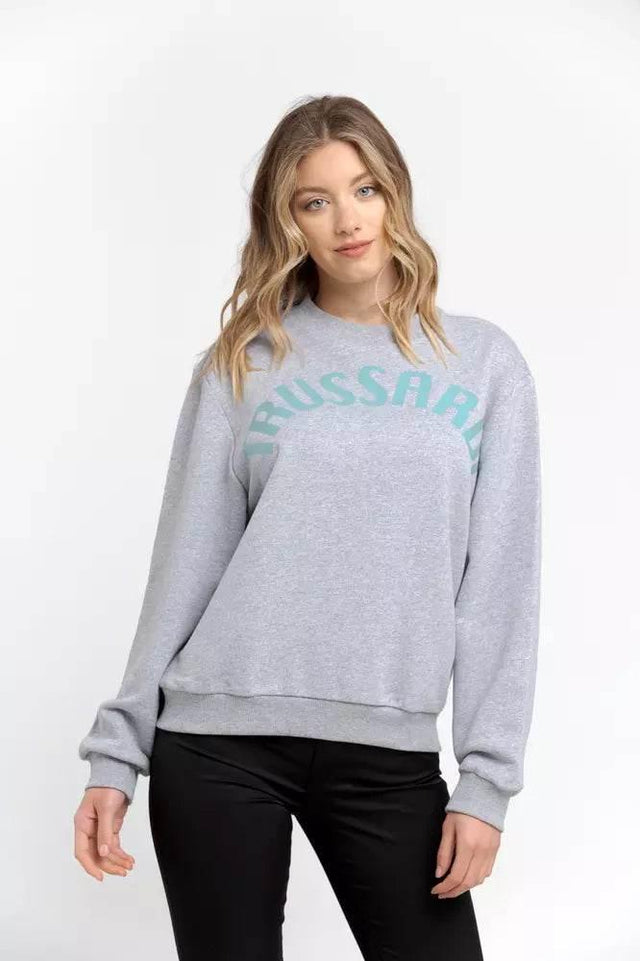 Trussardi Gray Cotton Women Sweatshirt - Hilstor