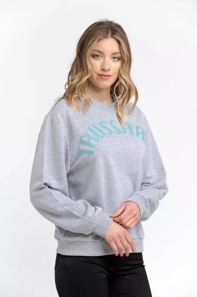 Trussardi Gray Cotton Women Sweatshirt - Hilstor