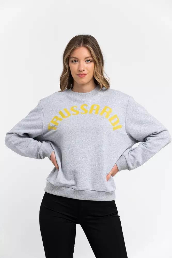 Trussardi Gray Cotton Women Sweatshirt - Hilstor