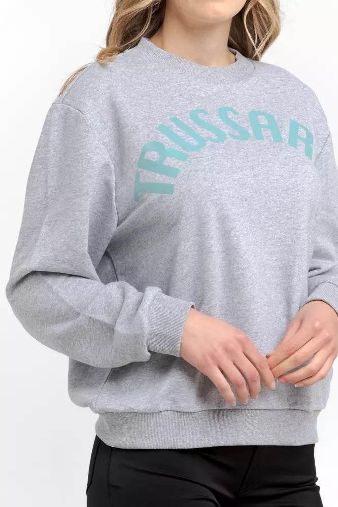 Trussardi Gray Cotton Women Sweatshirt - Hilstor