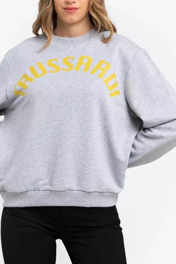 Trussardi Gray Cotton Women Sweatshirt - Hilstor