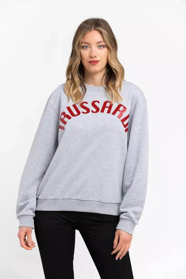 Trussardi Gray Cotton Women Sweatshirt - Hilstor