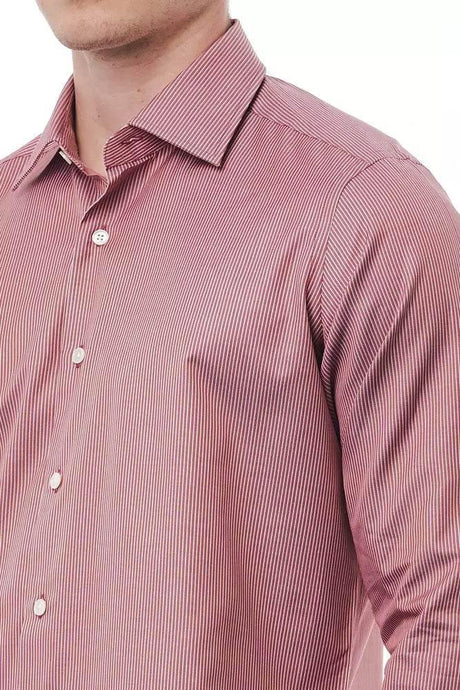 Bagutta Red Cotton Men Shirt - Hilstor
