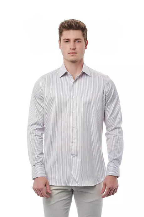 Bagutta White Cotton Men Shirt - Hilstor