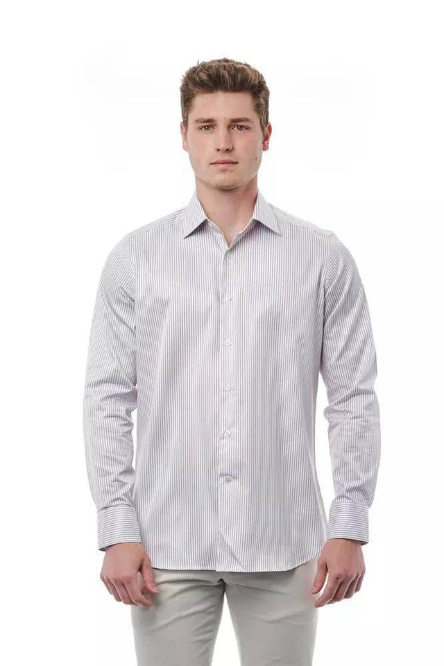Bagutta White Cotton Men Shirt - Hilstor