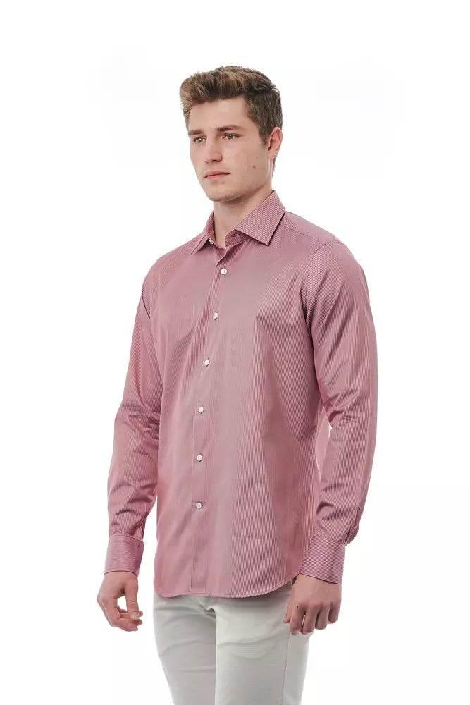 Bagutta Red Cotton Men Shirt - Hilstor
