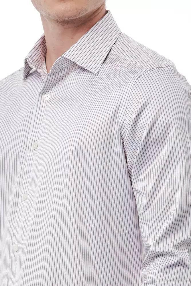 Bagutta White Cotton Men Shirt - Hilstor