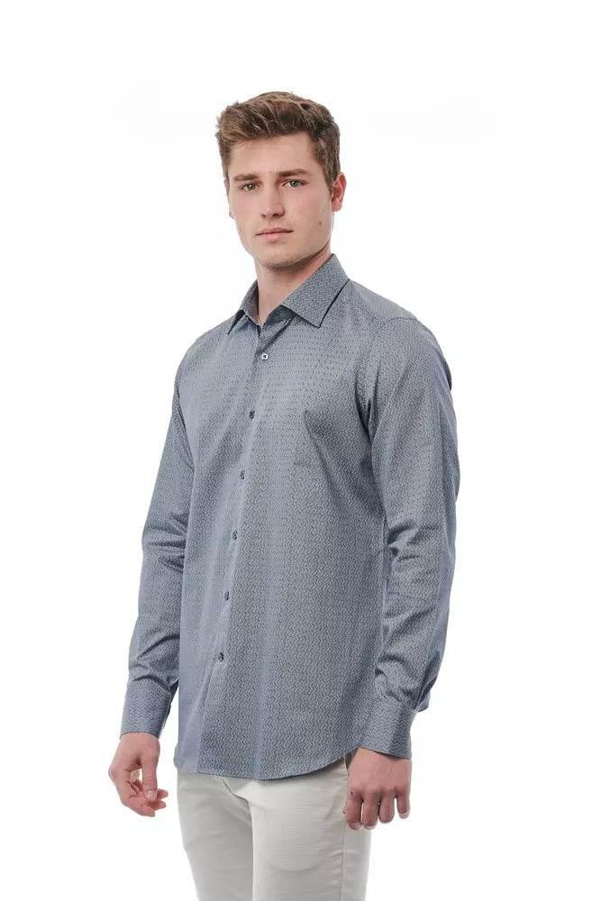 Bagutta Black Cotton Men Shirt - Hilstor