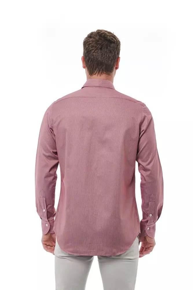 Bagutta Red Cotton Men Shirt - Hilstor