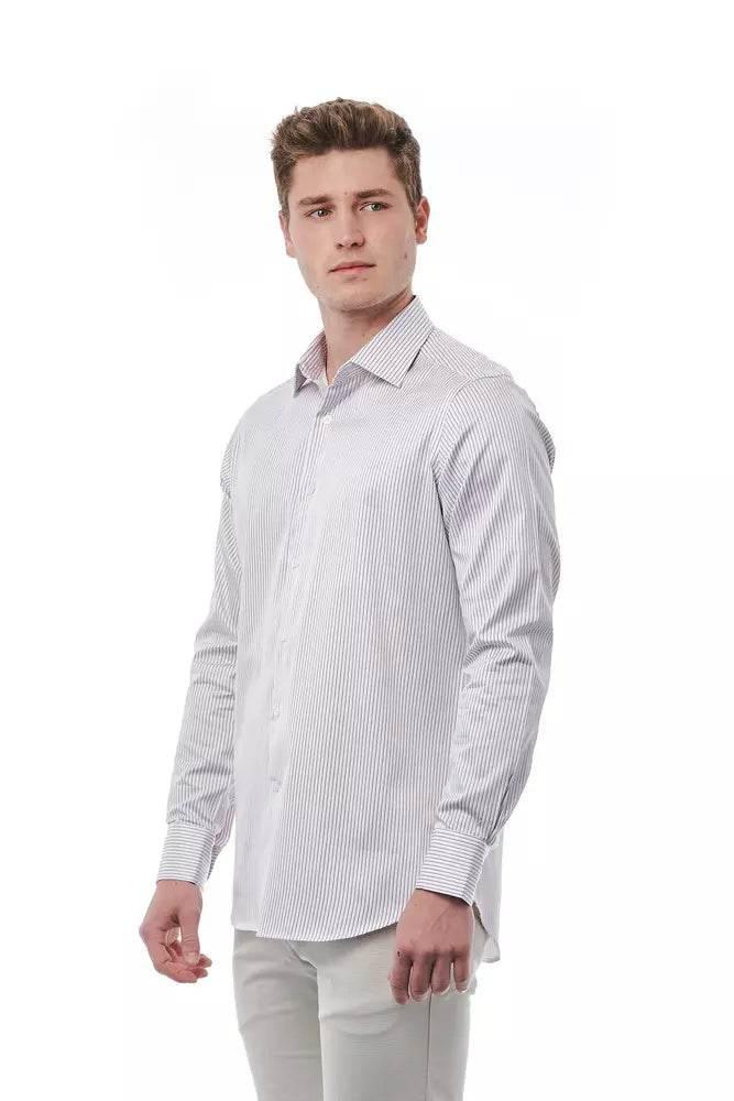 Bagutta White Cotton Men Shirt - Hilstor