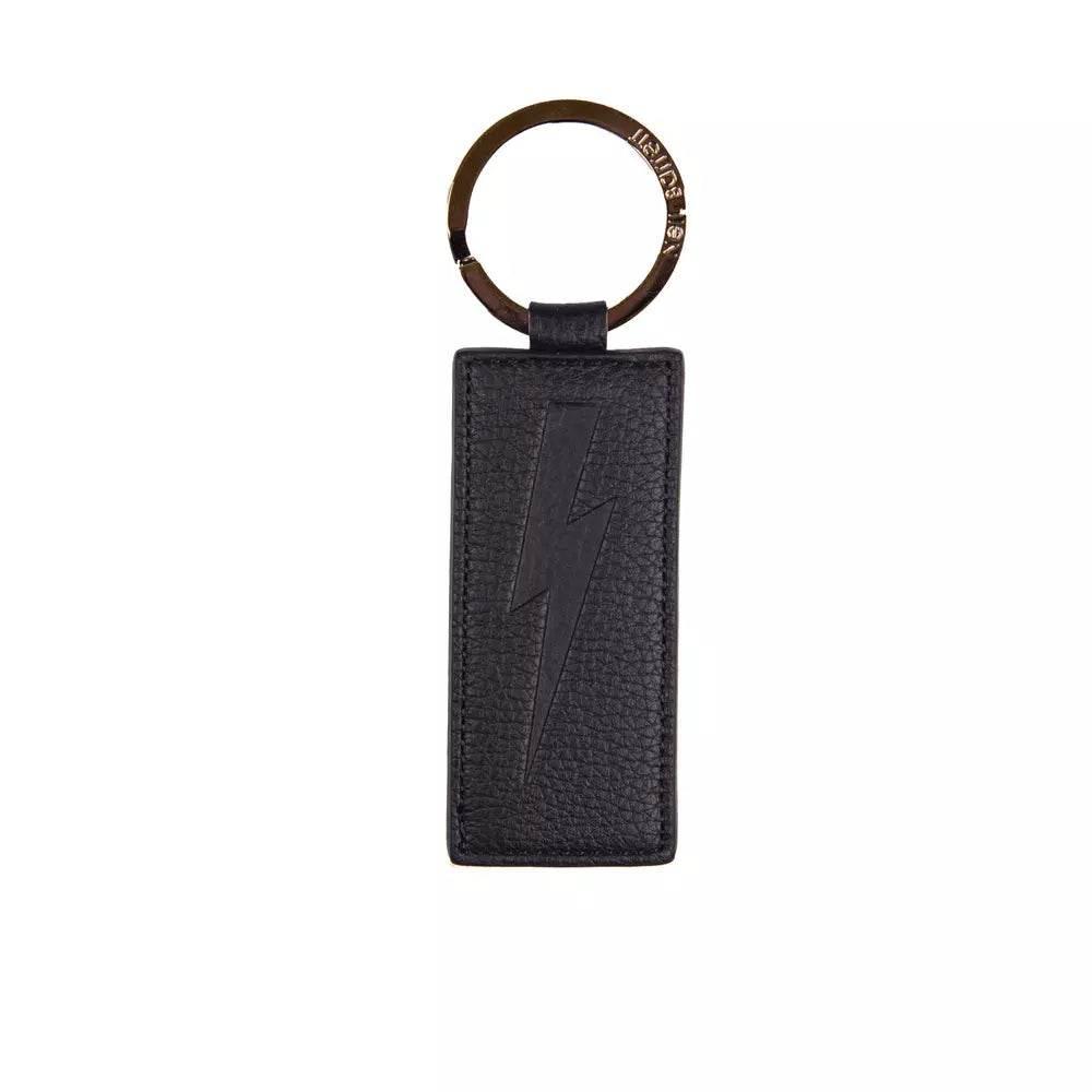 Neil Barrett Blue Leather Men Keychain - Hilstor